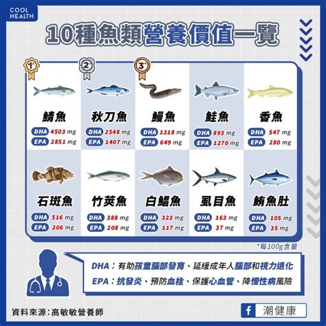 魚 排名|吃魚真會變聰明？ 營養師公布「10大營養魚類」排。